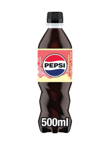 Pepsi Strawberries N Cream Zero 12x500ml Bottles