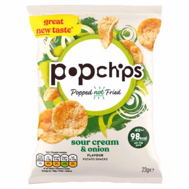 Popchips Sour Cream & Onion 24x23g