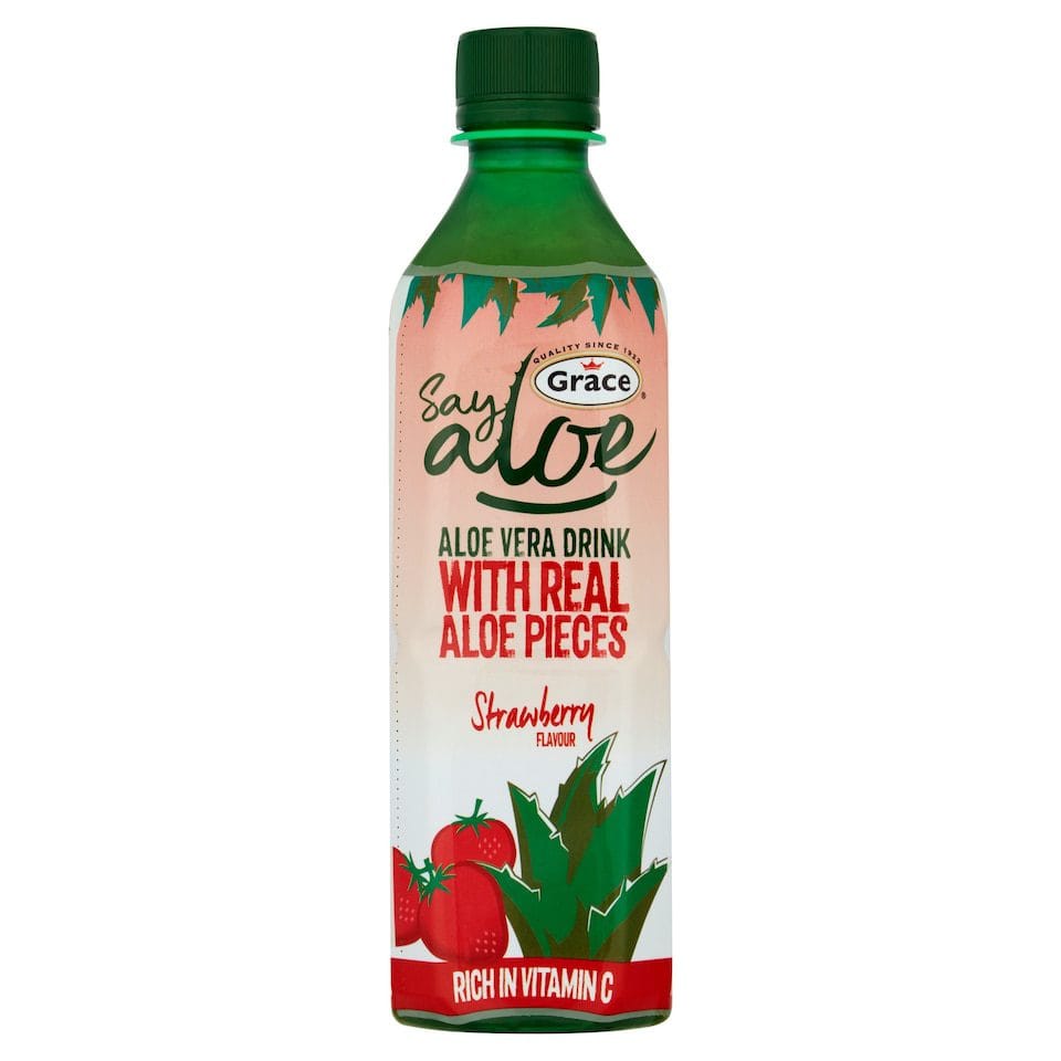 ***** GRACE Aloe Vera STRAWBERRY with Bits 12x500ml *****