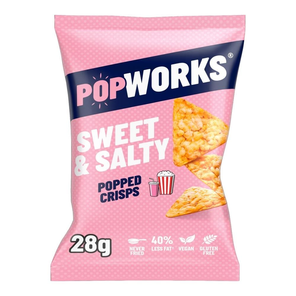 PopWorks Sweet & Salty Popped Crisps 18x28g
