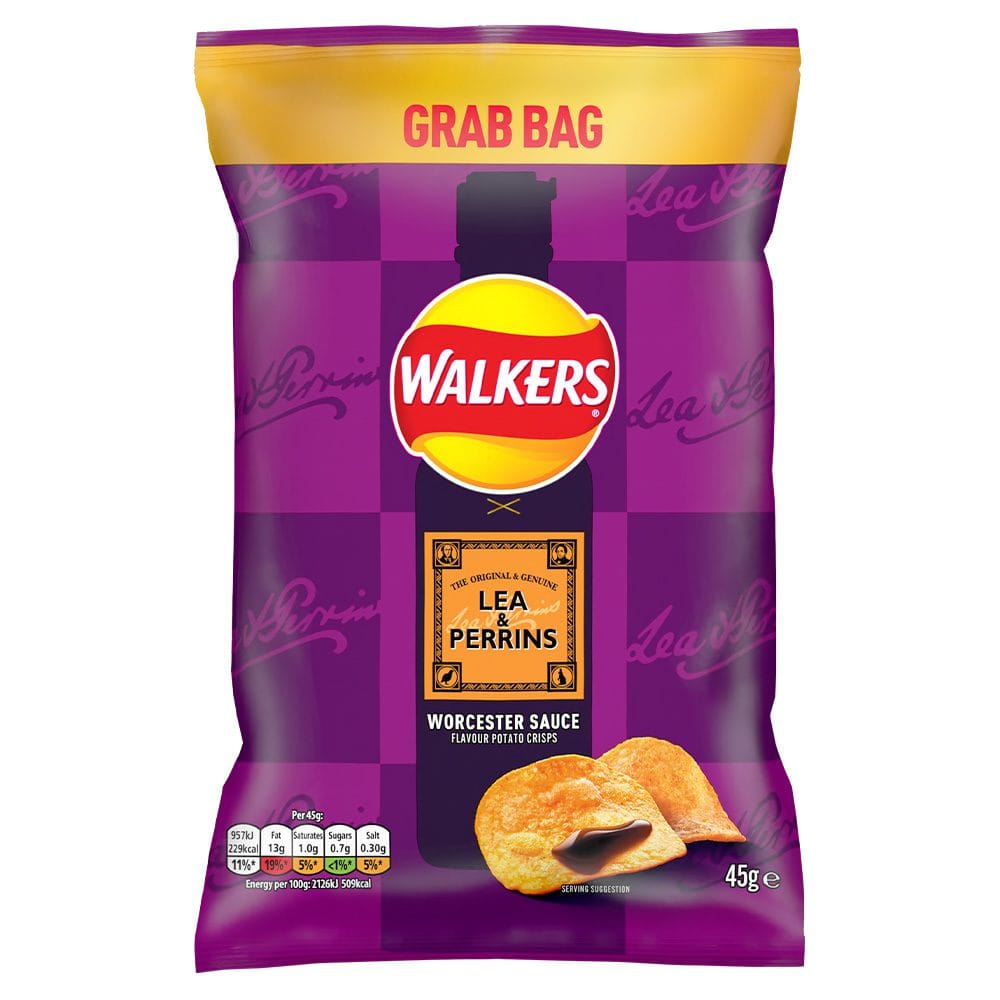 Walkers Grab Bag Lea & Perrins Worcester Sauce 32x45g
