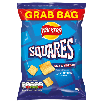 ***** Squares Salt & Vinegar GRAB BAG 32x40g *****