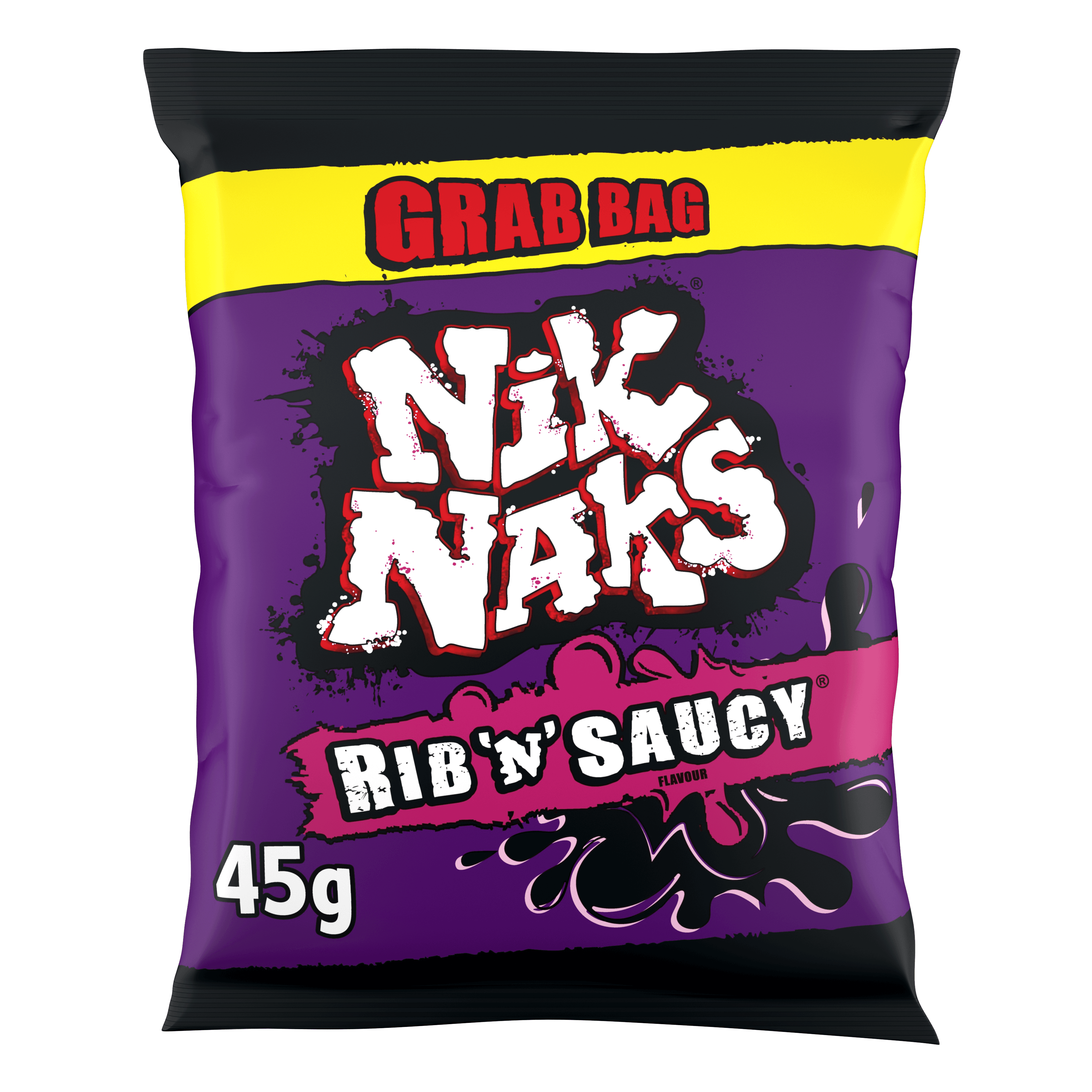 GRAB BAG Nik Naks Rib n Saucy 36x45g