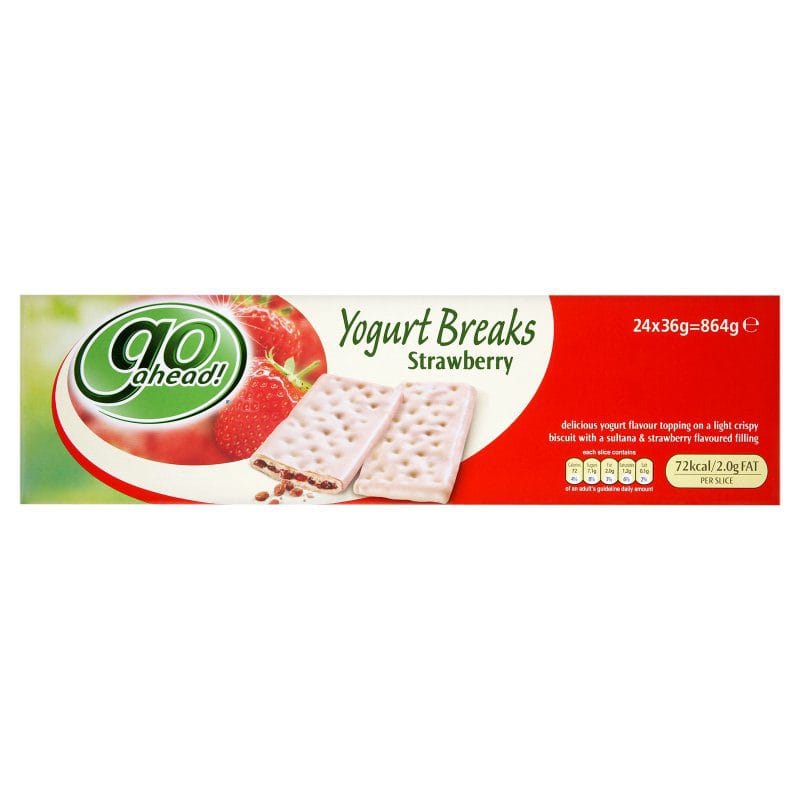Go Ahead Strawberry Yoghurt Breaks 24x35.5g