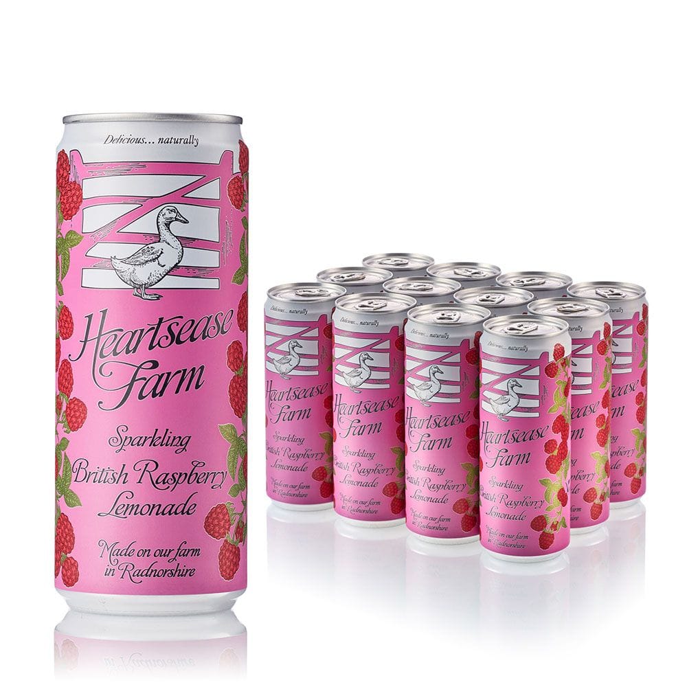 Heartsease Farm Sparkling Raspberry Lemonade 12x330ml Cans