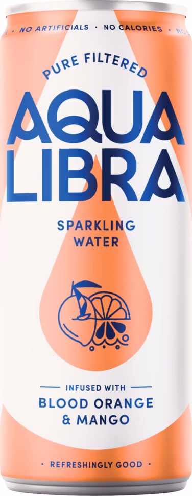 Aqua Libra Orange & Mango Sparkling Water 24x330ml