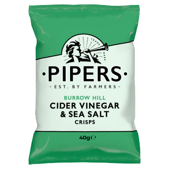 Pipers Crisps Burrow Hill Cider Vinegar 24x40g