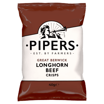 Pipers Crisps Longhorn Beef 24x40g