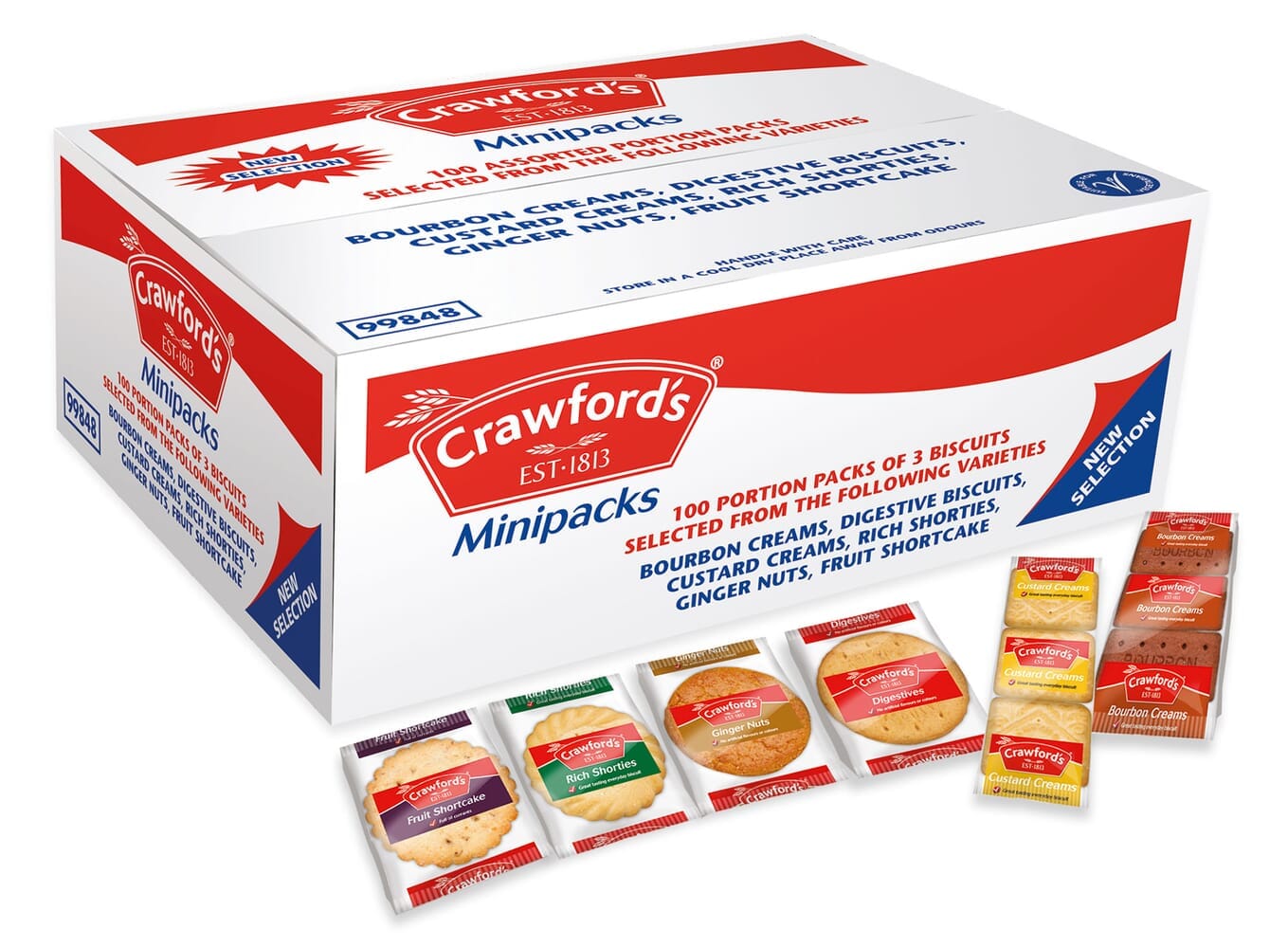 Crawfords Assorted Minipacks 100x32g