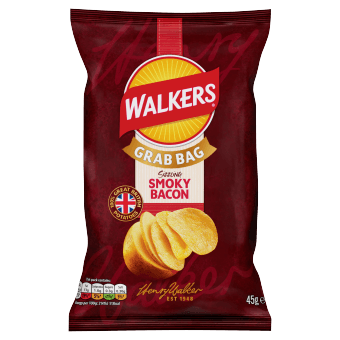 Walkers Grab Bag Smoky Bacon 32x45g