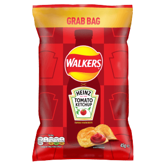 Walkers Grab Bag Heinz Tomato Ketchup 32x45g
