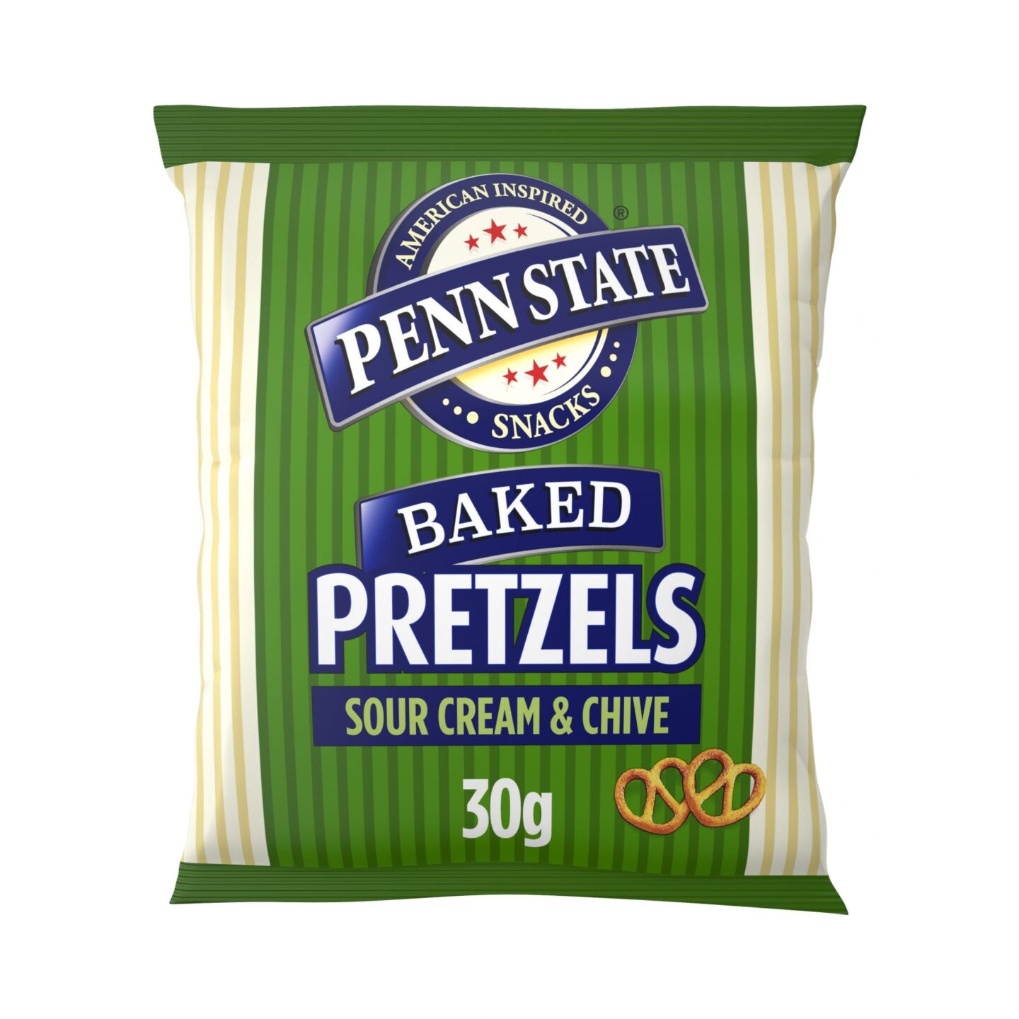 Penn State Sour Cream & Chive Pretzels 33x30g