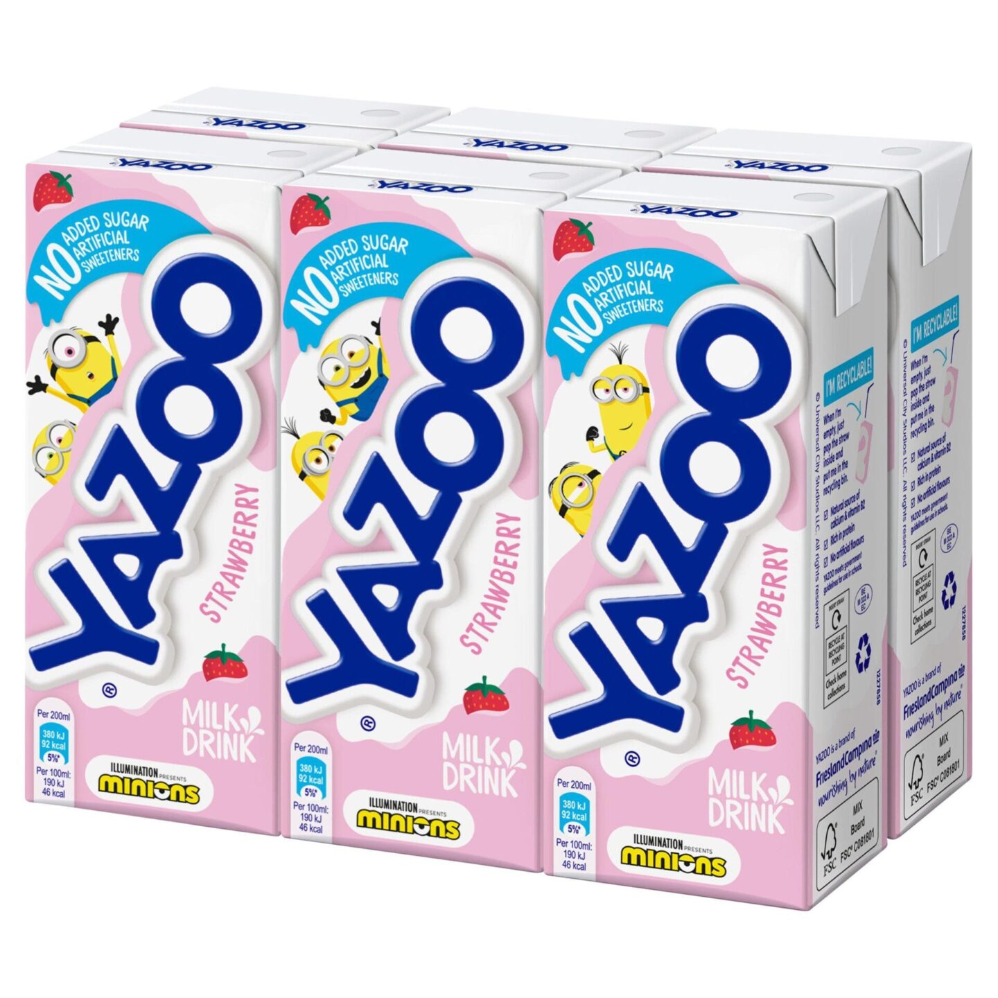 ***** Yazoo 5x(6x200ml) Strawberry Cartons *****