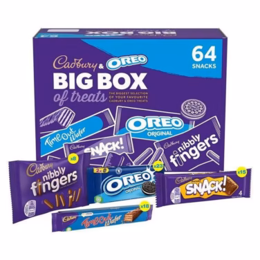 Cadburys & Oreo Big Box of Treats (64 Snacks Per Box)