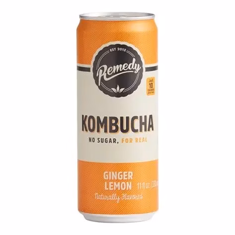 Remedy Kombucha Ginger Lemon 12x250ml