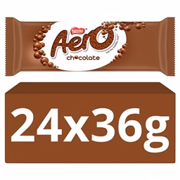 Aero Bubbly Bar Milk 24x36g