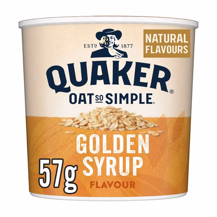 Quaker Oat So Simple GOLDEN SYRUP Porridge Pots 8x57g