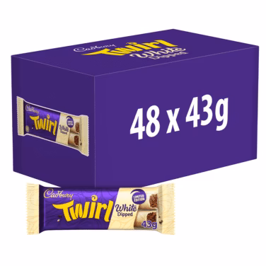 Cadburys Twirl White Dipped 48x43g
