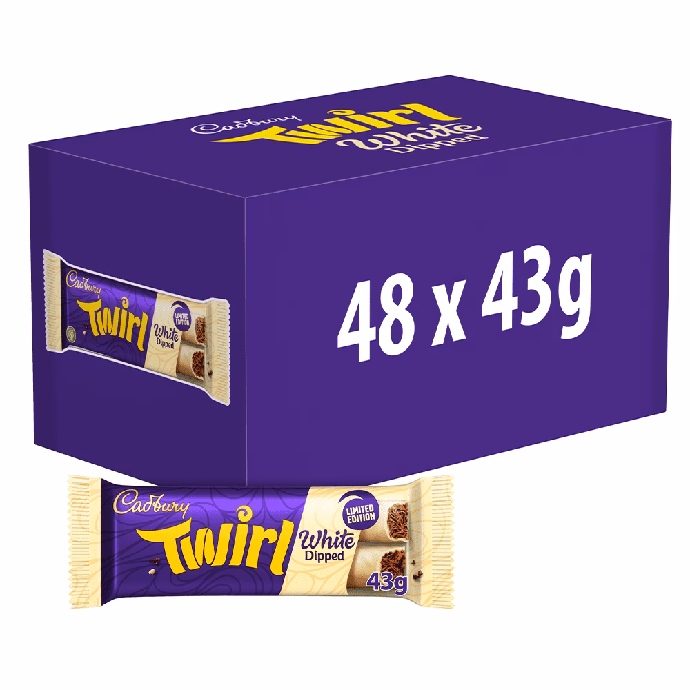 Cadburys Twirl White Dipped 48x43g
