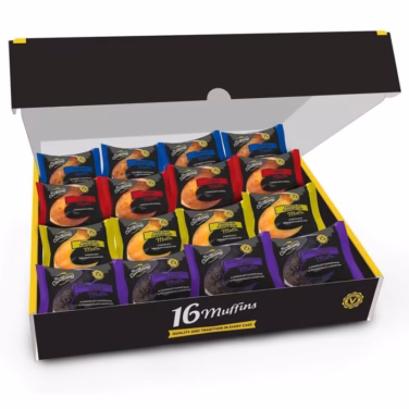 Food Connections Assorted UNTOPPED Muffins 16x92g