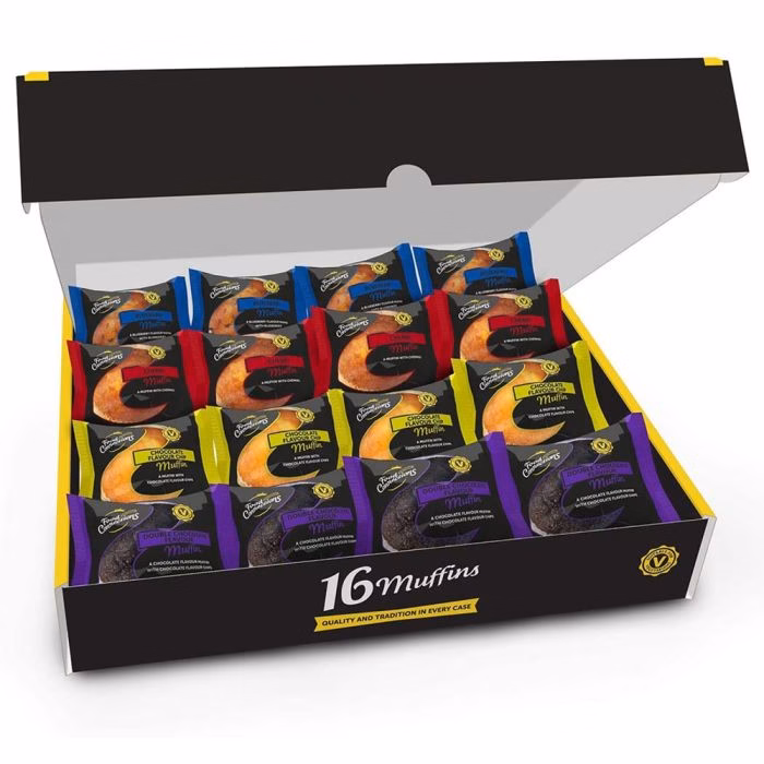 Food Connections Assorted UNTOPPED Muffins 16x92g