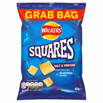 ***** Squares Salt & Vinegar GRAB BAG 32x40g *****