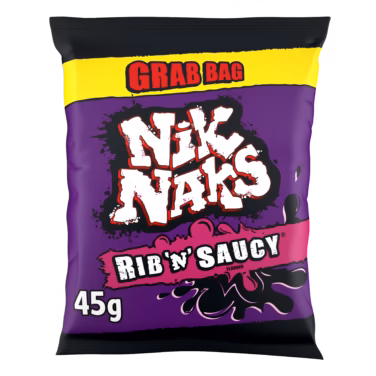 GRAB BAG Nik Naks Rib n Saucy 36x45g