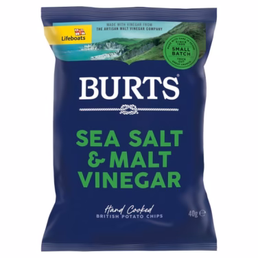Burts Sea Salt & Malt Vinegar 20x40g