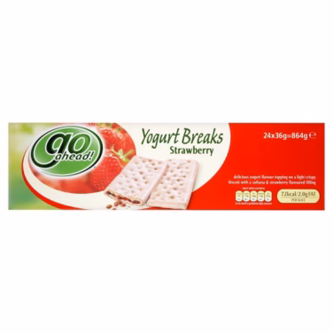 Go Ahead Strawberry Yoghurt Breaks 24x35.5g