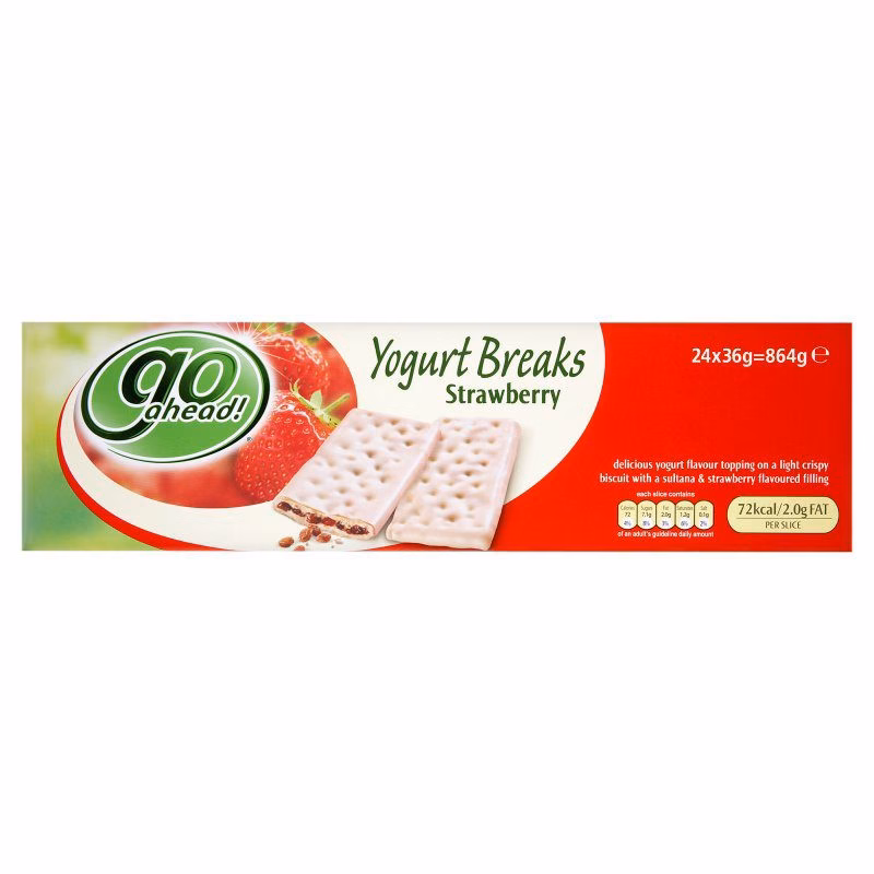 Go Ahead Strawberry Yoghurt Breaks 24x35.5g