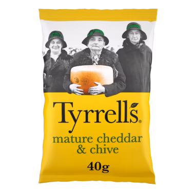 Tyrrells Mature Cheddar & Chive 24x40g