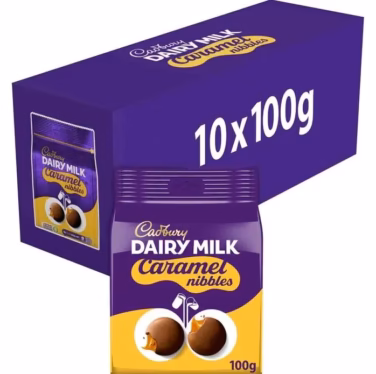 Cadburys Caramel Nibbles 10x100g