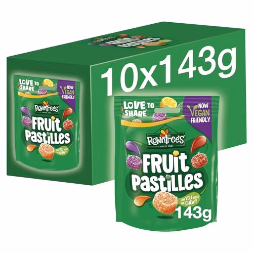 ***** Rowntrees Fruit Pastilles Pouches 10x143g *****
