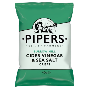 Pipers Crisps Burrow Hill Cider Vinegar 24x40g