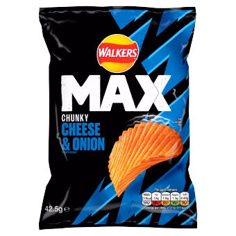 Walkers Max Cheese & Onion 24x42.5g