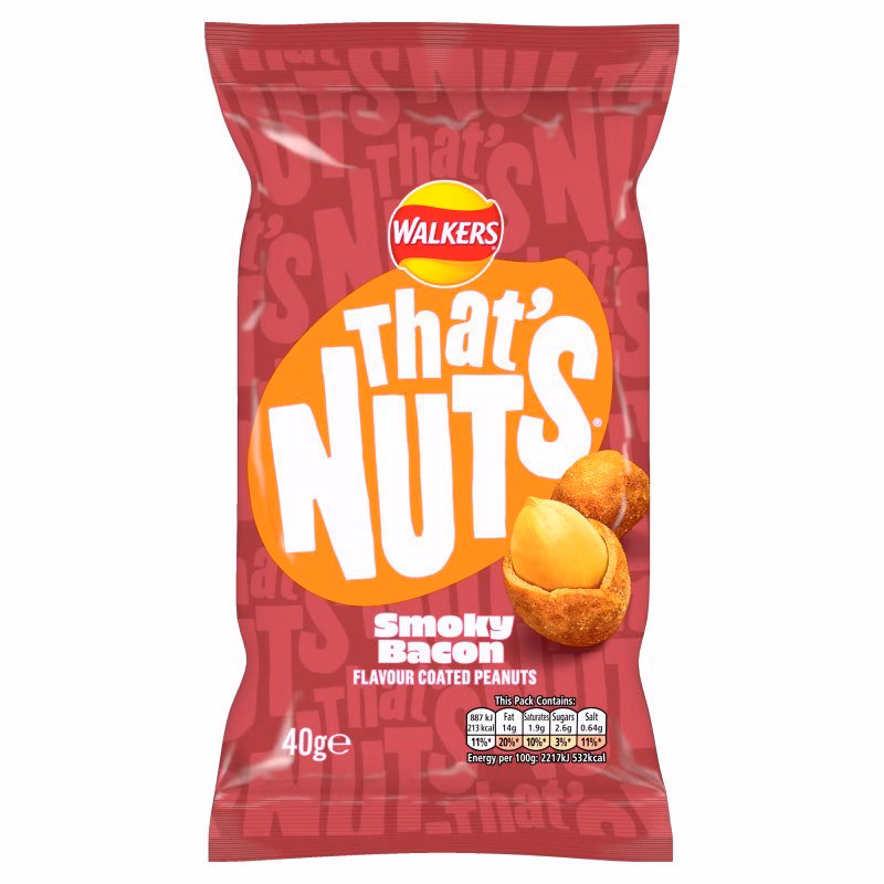 Walkers Thats Nuts Smoky Bacon 20x40g