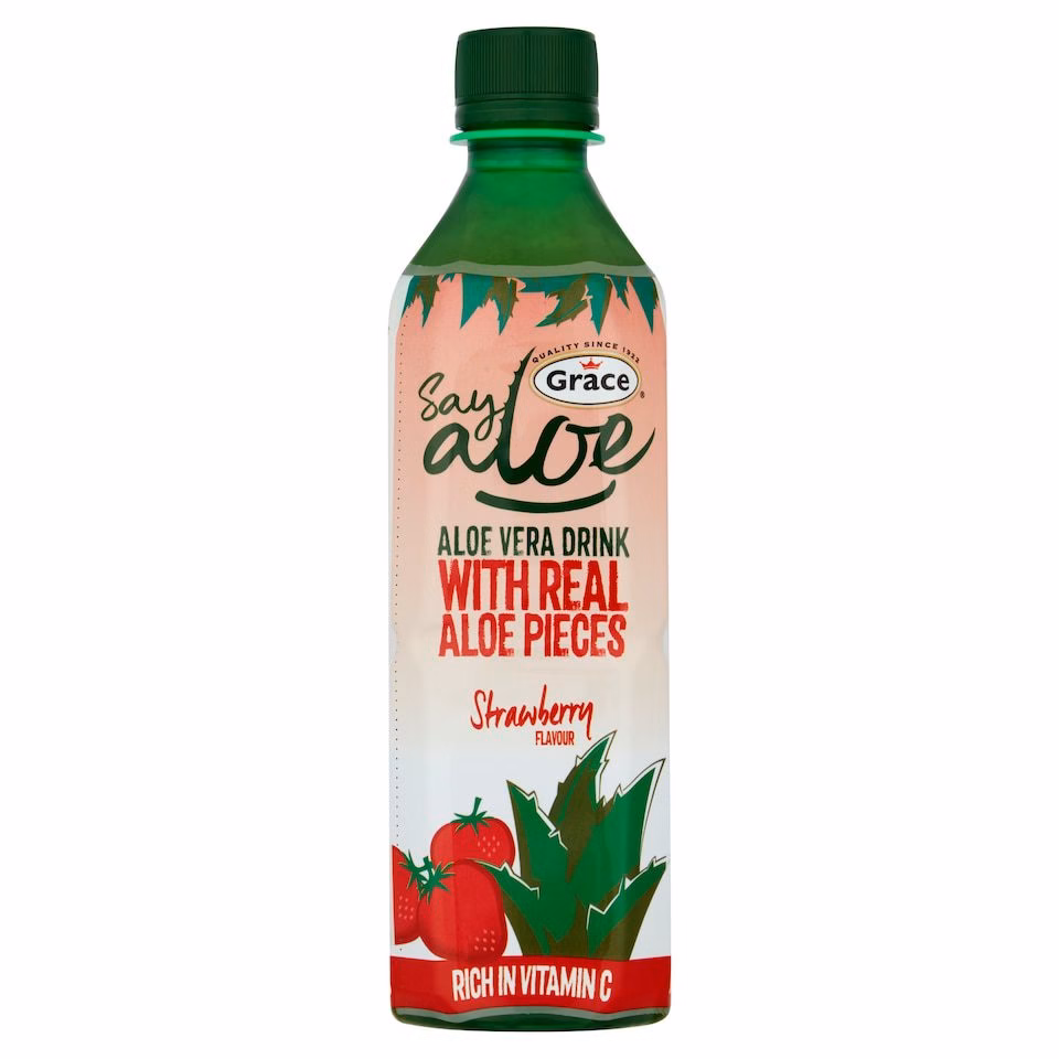 ***** GRACE Aloe Vera STRAWBERRY with Bits 12x500ml *****