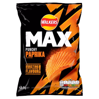Walkers Max Punchy Paprika 24x42.5g