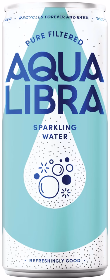 Aqua Libra *Sparkling* Water Can 24x330ml