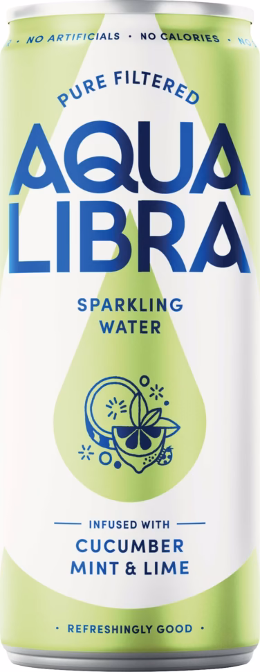 Aqua Libra Cucumber, Mint & Lime Sparkling Water 24x330ml