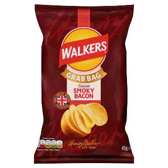 Walkers Grab Bag Smoky Bacon 32x45g
