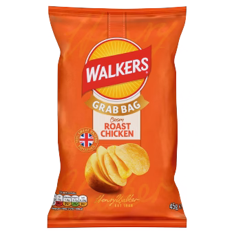 Walkers Grab Bag Roast Chicken 32x45g