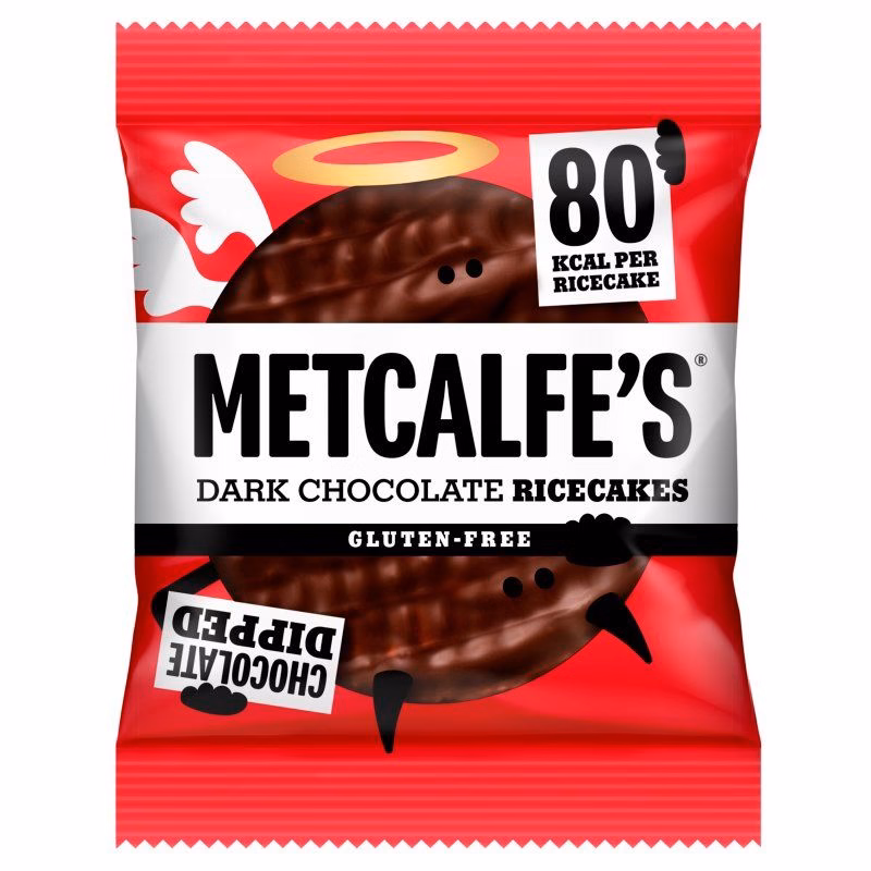 Metcalfes DARK CHOCOLATE Rice Cakes 12x34g