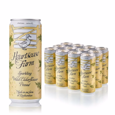 Heartsease Farm Sparkling Elderflower 12x330ml Cans