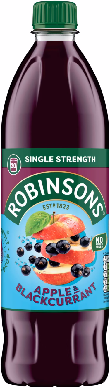Robinsons 12x1Litre Apple & Blackcurrant NAS Squash
