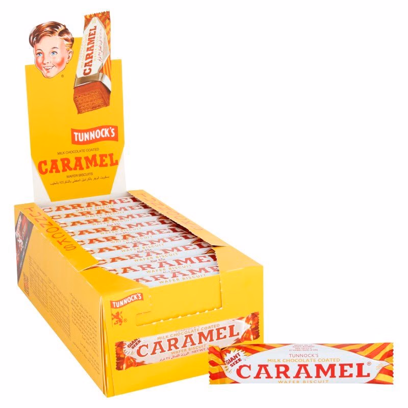 Tunnocks Giant Caramel Milk Chocolate Wafers 36x37g