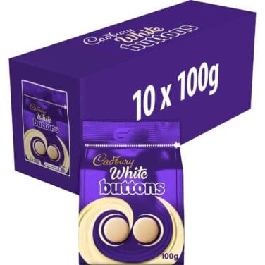 ***** Cadburys WHITE Giant Buttons 10x100g *****