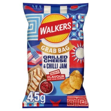 Walkers Grab Bag Grilled Cheese & Chilli Jam 32x45g